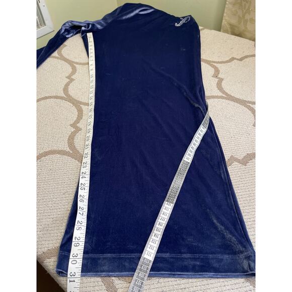 Pink Victoria’s Secret wide leg velvet pull on blue purple pants, size XXL - Picture 9 of 13